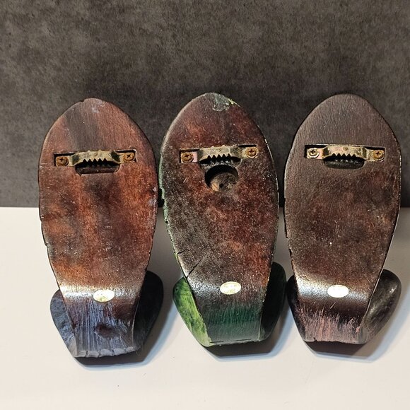 Wooden Swimming Fish Wall Hooks 6.5" x 3 " Set of Three - Picture 4 of 6